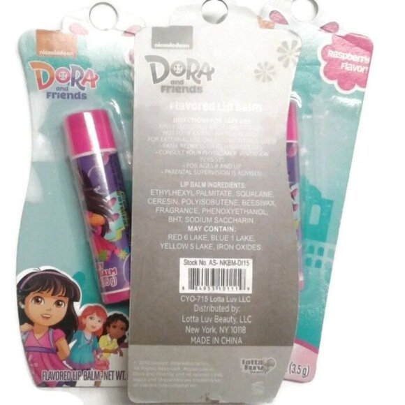 Nickelodeon Dora The Explorer Lip Balm Raspberry Lemonade Lot of 3 NEW - Picture 5 of 5